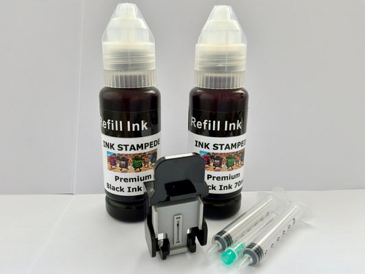 HP 301 301XL Ink Refill Kit Black Cartridges Premium Grade Ink Stampede