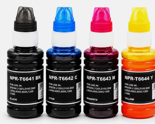 REFILLS - EPSON ECO TANK 6641-6644 SET OF 4 BOTTLES