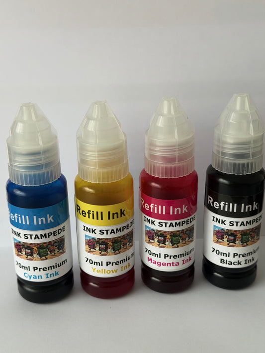 PREMIUM INK *REFILL - 70ML EACH BLACK, CYAN, MAGENTA & YELLOW