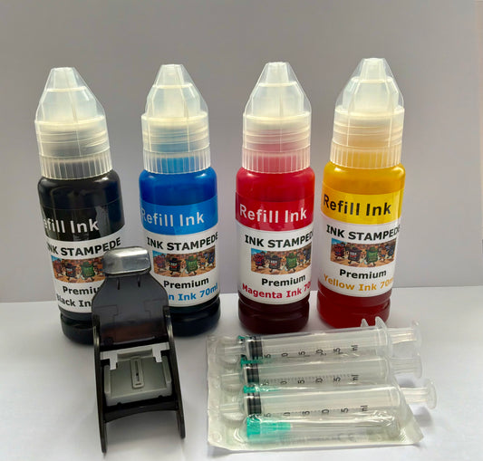 HP INK REFILL KIT FOR REFILLING BLACK & COLOUR HP301 & HP301 CARTRIDGES
