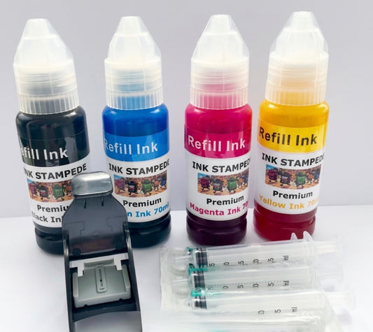 HP 301 301XL Ink Refill Kit Black Colour Cartridges Premium Grade Ink Stampede